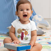 ニューメキシコレッドチリピノnツィアホットエアバルーン ベビーボディスーツ