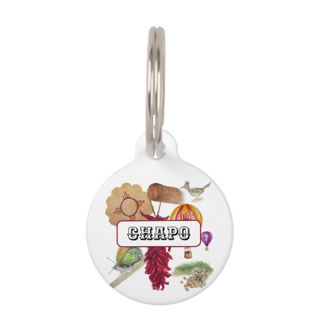 ニューメキシコレッドチリピノnツィアホットエアバルーン ペット　ネームタグ (正面)