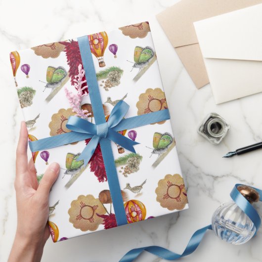 ニューメキシコレッドチリピノnツィアホットエアバルーン ラッピングペーパー (ギフト)