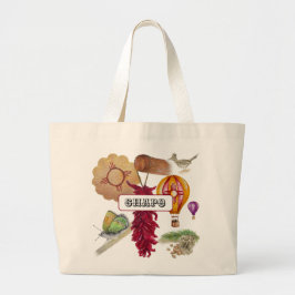 ニューメキシコレッドチリピノnツィアホットエアバルーン ラージトートバッグ