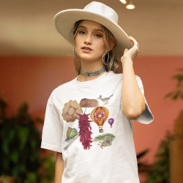 ニューメキシコレッドチリピノnツィアホットエアバルーン tシャツ