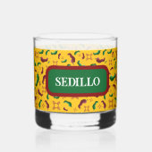 ニューメキシコレッド&グリーンチリータマレスツィアノパレス ウイスキーグラス (正面)