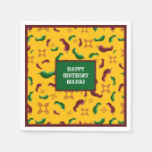 ニューメキシコレッド&グリーンチリータマレスツィアノパレス スタンダードカクテルナプキン (正面)