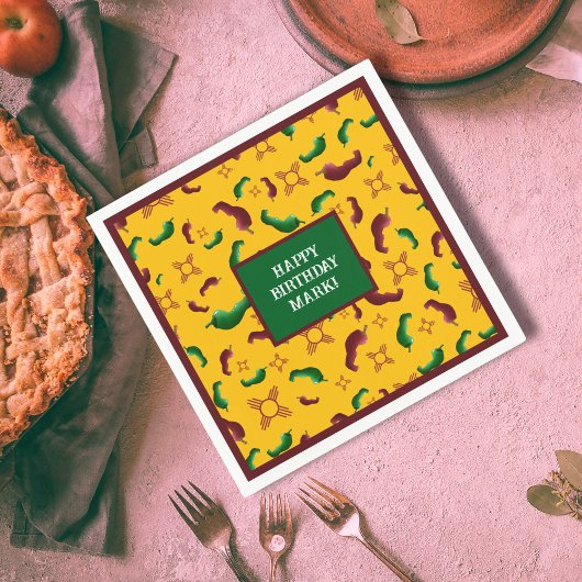 ニューメキシコレッド&グリーンチリータマレスツィアノパレス スタンダードカクテルナプキン