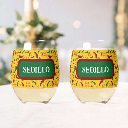 ニューメキシコレッド&グリーンチリータマレスツィアノパレス ステムなしワイングラス (インサイチュ (ウェディング))