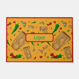 ニューメキシコレッド&グリーンチリータマレスツィアノパレス ドアマット