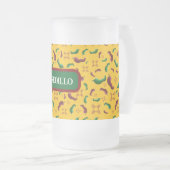 ニューメキシコレッド&グリーンチリータマレスツィアノパレス フロストグラスビールジョッキ (正面右)