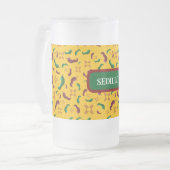 ニューメキシコレッド&グリーンチリータマレスツィアノパレス フロストグラスビールジョッキ (正面左)