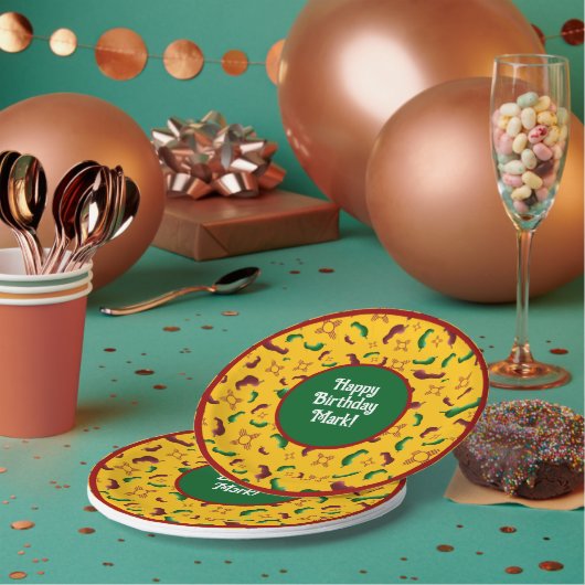 ニューメキシコレッド&グリーンチリータマレスツィアノパレス ペーパープレート (複数)