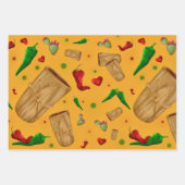 ニューメキシコレッド&グリーンチリータマレスツィアノパレス ラッピングペーパーシート (正面3)