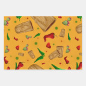 ニューメキシコレッド&グリーンチリータマレスツィアノパレス ラッピングペーパーシート (正面2)