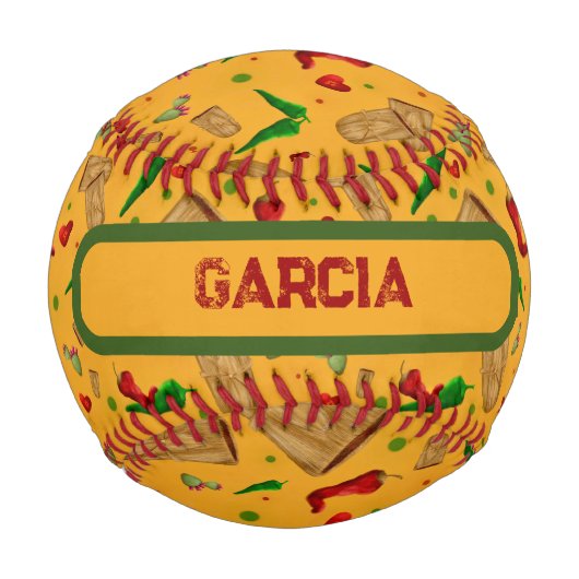 ニューメキシコレッド&グリーンチリータマレスツィアノパレス 野球ボール (正面)