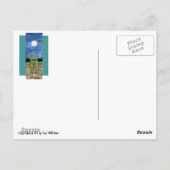 ニューメキシコロズウェルエイリアンおもしろいデザイナーポストカード ポストカード (裏面)