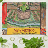 ニューメキシコロズウェルエイリアンおもしろいホットエアバルーンジア キッチンタオル (折り畳み)