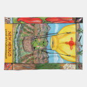 ニューメキシコロズウェルエイリアンおもしろいホットエアバルーンジア キッチンタオル (横)