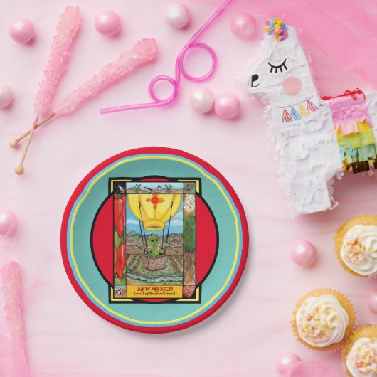 ニューメキシコロズウェルエイリアンおもしろいホットエアバルーンジア ペーパープレート (パーティー)