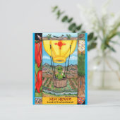 ニューメキシコロズウェルエイリアンおもしろいホットエアバルーンジア ポストカード (スタンド正面)