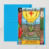 ニューメキシコロズウェルエイリアンおもしろいホットエアバルーンジア ポストカード (正面/裏面)
