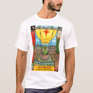 ニューメキシコロズウェルエイリアンおもしろいホットエアバルーンジア Tシャツ