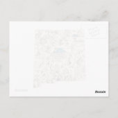 ニューメキシコヴィンテージ写真地図アンティーク州図 ポストカード (裏面)