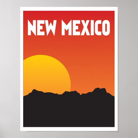 ニューメキシコヴィンテージ旅行スタイル ポスター (正面)