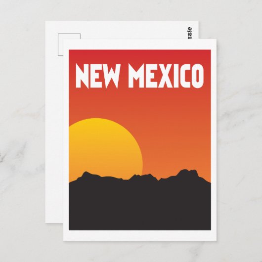 ニューメキシコヴィンテージ旅行スタイル ポストカード (正面/裏面)
