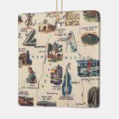 ニューメキシコヴィンテージ観光客の地図 セラミックオーナメント (左)