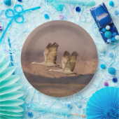 ニューメキシコ上空でクレーンのペア ペーパープレート (パーティー)