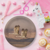 ニューメキシコ上空でクレーンのペア ペーパープレート (パーティー)