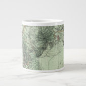 ニューメキシコ中部の土地分類図 ジャンボコーヒーマグカップ (正面)