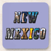 ニューメキシコ写真文字 コースター (正面)