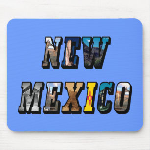 ニューメキシコ写真文字 マウスパッド
