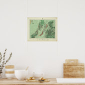 ニューメキシコ南西部の土地分類地図 ポスター (キッチン)