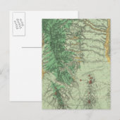 ニューメキシコ南西部の土地分類地図 ポストカード (正面/裏面)