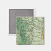 ニューメキシコ南西部の土地分類地図 マグネット (正面/裏面)