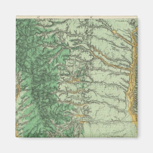 ニューメキシコ南西部の土地分類地図 マグネット (正面)