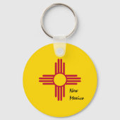 ニューメキシコ国旗とニューメキシコ愛国者/スポーツ キーホルダー (正面)