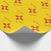 ニューメキシコ国旗とニューメキシコ贈答品アメリカ/スポーツ ラッピングペーパー (角)