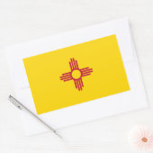 ニューメキシコ国旗のシール 長方形シール (封筒)