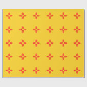 ニューメキシコ国旗のパターン ラッピングペーパー (フラット)