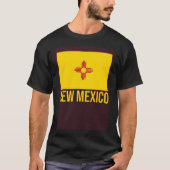 ニューメキシコ国旗の州ツィア記号 Tシャツ (正面)