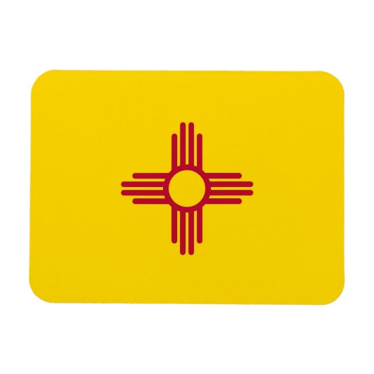 ニューメキシコ国旗を掲げた愛国的なフレキシブル磁石 マグネット (横)