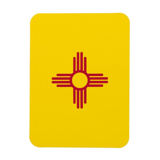 ニューメキシコ国旗を掲げた愛国的なフレキシブル磁石 マグネット (縦)