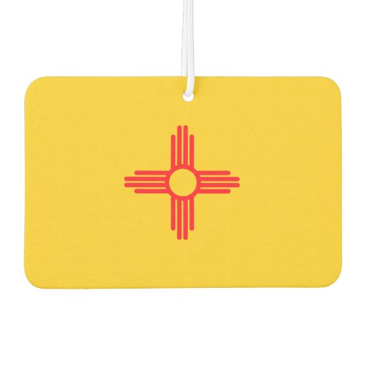 ニューメキシコ国旗 – カーエアーフレッシュナー (正面)