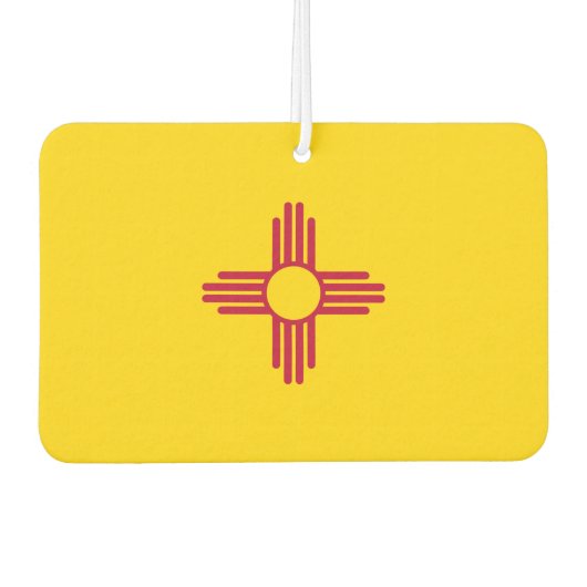 ニューメキシコ国旗 カーエアーフレッシュナー (正面)