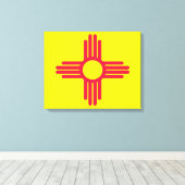 ニューメキシコ国旗 キャンバスプリント (インサイチュ (ウッドフロア))