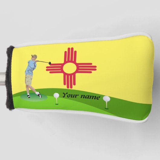 ニューメキシコ国旗 ゴルフヘッドカバー (正面)