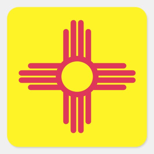 ニューメキシコ国旗 スクエアシール (正面)