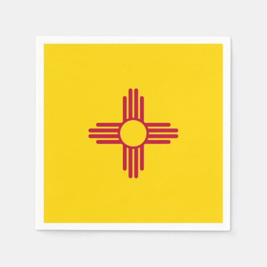 ニューメキシコ国旗 スタンダードカクテルナプキン (正面)