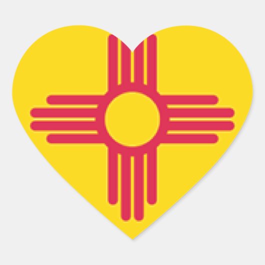 ニューメキシコ国旗 ハートシール (正面)